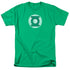 DC GREEN LANTERN/GREEN LANTERN LOGO DISTRESSED - S/S ADULT 18/1 - KELLY GREEN
