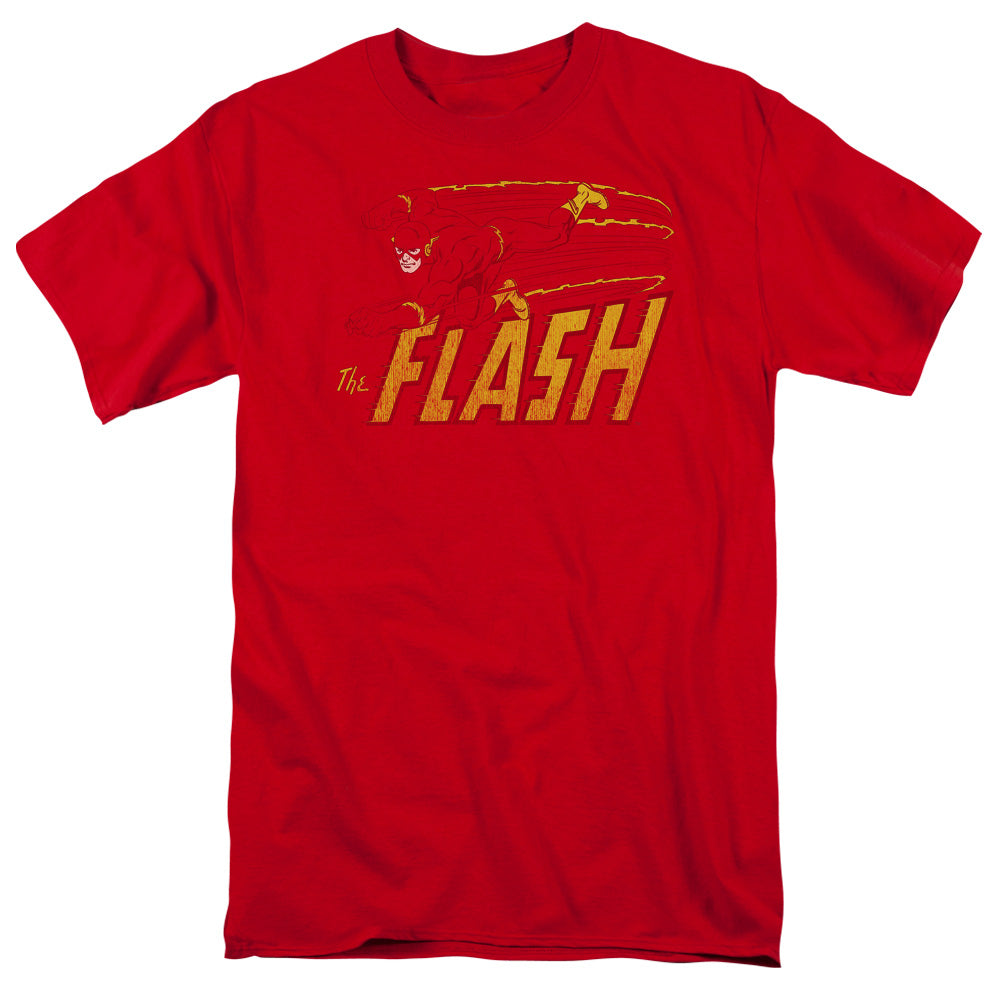 DC FLASH/FLASH SPEED DISTRESSED - S/S ADULT 18/1 - RED