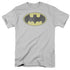 DC BATMAN/RETRO BAT LOGO DISTRESSED - S/S ADULT 18/1 - SILVER