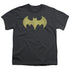 DC/BATGIRL LOGO DISTRESSED - S/S YOUTH 18/1 - CHARCOAL