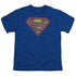 DC/RETRO SUPES LOGO DISTRESSED - S/S YOUTH 18/1 - ROYAL BLUE