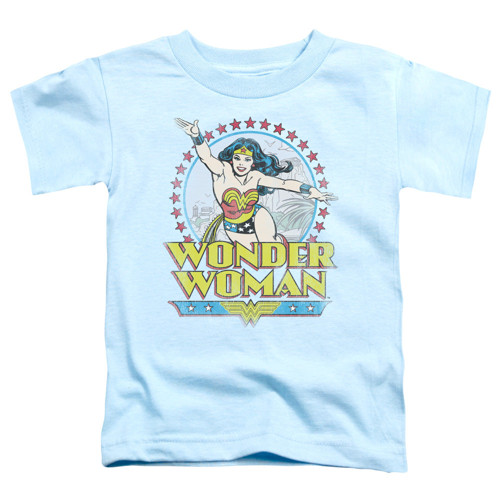 DC WONDER WOMAN/STAR OF PARADISE ISLAND - S/S TODDLER TEE - LIGHT BLUE