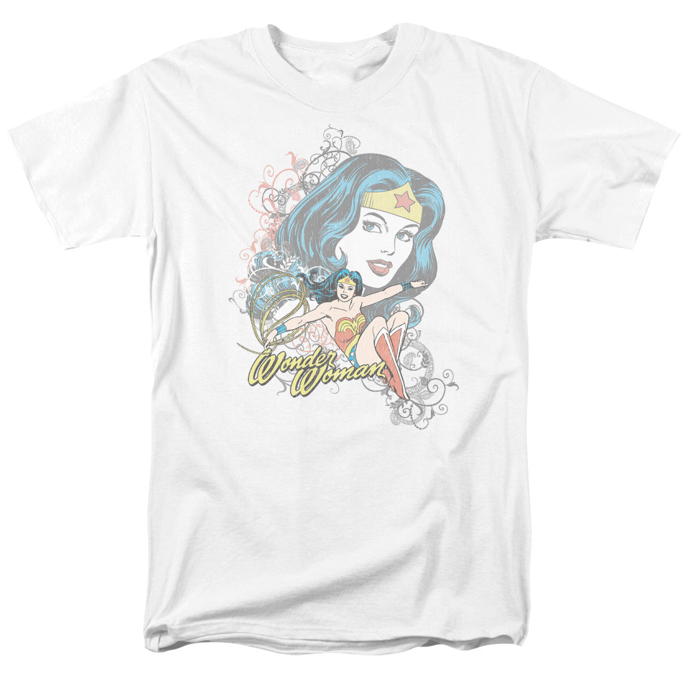 DC/WONDER SCROLL - S/S ADULT 18/1 - WHITE