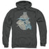 DC/BATGIRL BIKER - ADULT PULLOVER HOODIE - CHARCOAL