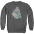 DC/BATGIRL BIKER - ADULT CREWNECK SWEATSHIRT - CHARCOAL