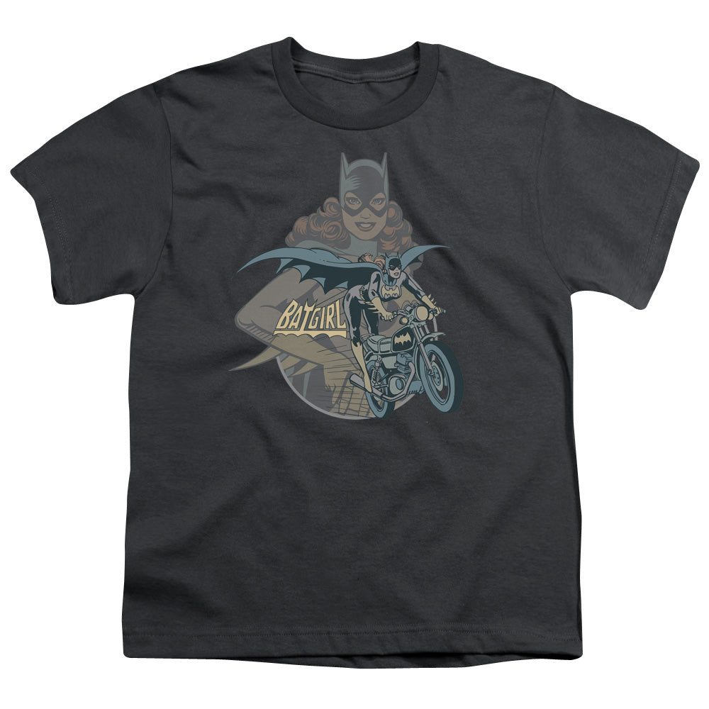 DC/BATGIRL BIKER - S/S YOUTH 18/1 - CHARCOAL