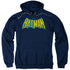 DC/CLASSIC BATMAN LOGO - ADULT PULLOVER HOODIE - NAVY