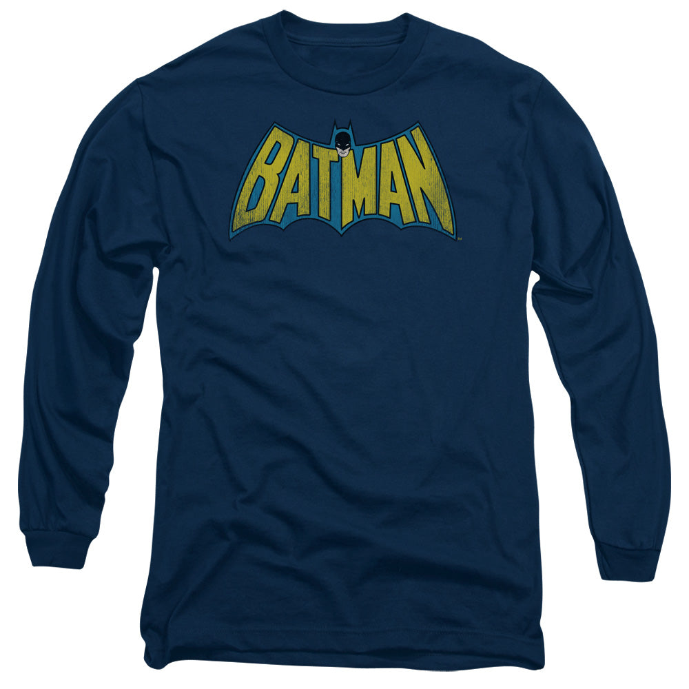DC/CLASSIC BATMAN LOGO - L/S ADULT 18/1 - NAVY