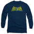 DC/CLASSIC BATMAN LOGO - L/S ADULT 18/1 - NAVY