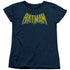DC/CLASSIC BATMAN LOGO - S/S WOMENS TEE - NAVY