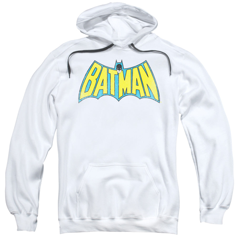 DC/CLASSIC BATMAN LOGO - ADULT PULLOVER HOODIE - WHITE