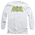 DC/CLASSIC BATMAN LOGO - L/S ADULT 18/1 - WHITE