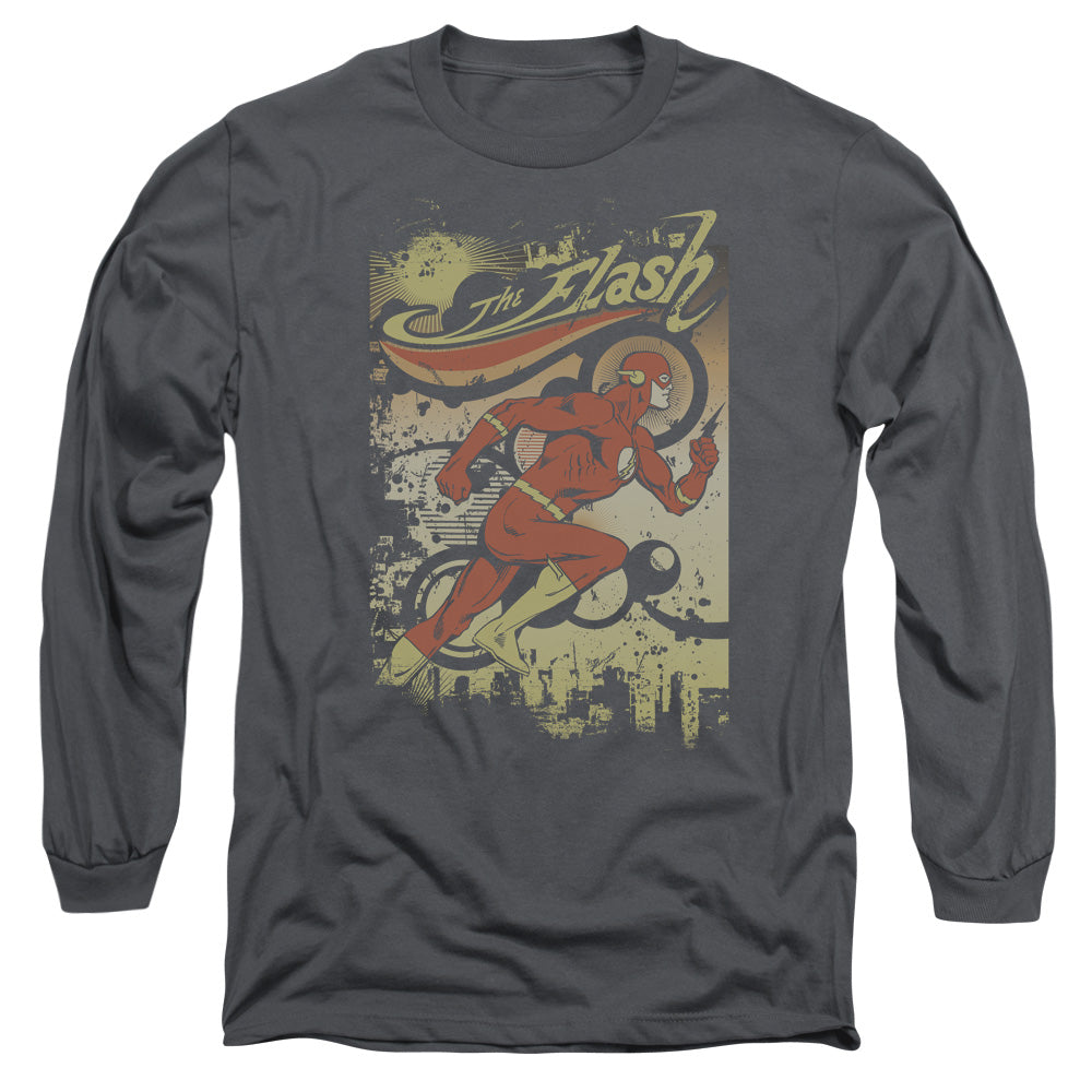 DC FLASH/JUST PASSING THROUGH - L/S ADULT 18/1 - CHARCOAL