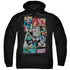 DC/JUSTICE LEAGUE BOXES - ADULT PULLOVER HOODIE - BLACK