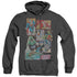 DC/JUSTICE LEAGUE BOXES - ADULT HEATHER HOODIE - BLACK