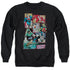 DC/JUSTICE LEAGUE BOXES - ADULT CREWNECK SWEATSHIRT - BLACK