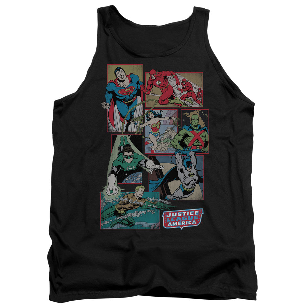 DC/JUSTICE LEAGUE BOXES - ADULT TANK - BLACK