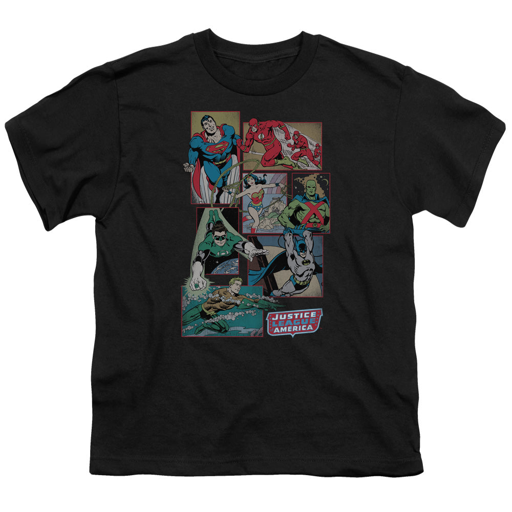 DC/JUSTICE LEAGUE BOXES - S/S YOUTH 18/1 - BLACK