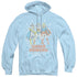 DC/SUPER POWERS X3 - ADULT PULLOVER HOODIE - LIGHT BLUE