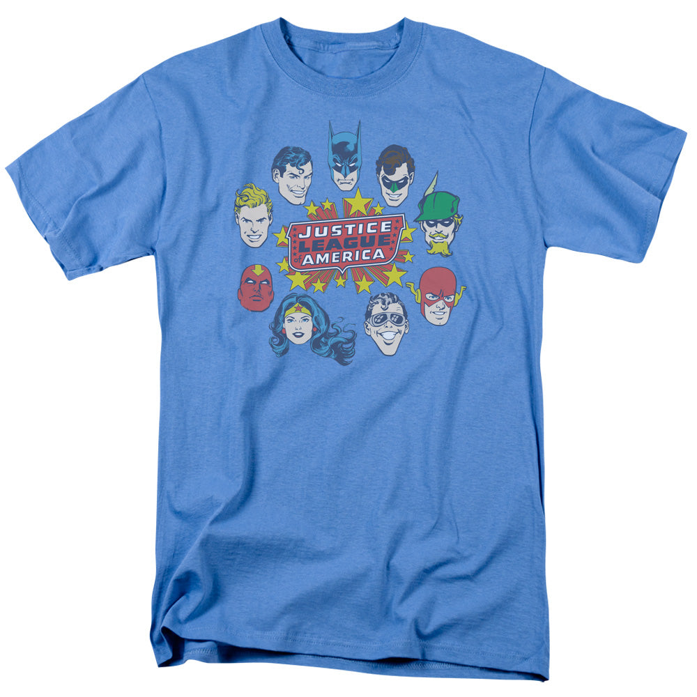 DC/JUSTICE HEAD CIRCLE - S/S ADULT 18/1 - CAROLINA BLUE