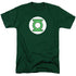 DC/GREEN LANTERN LOGO - S/S ADULT 18/1 -  HUNTER GREEN