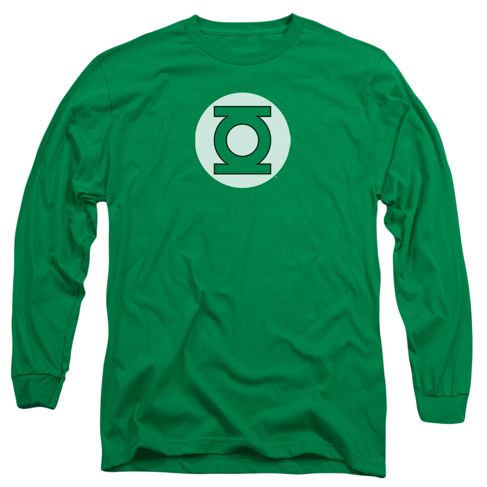 DC/GREEN LANTERN LOGO - L/S ADULT 18/1 - KELLY GREEN