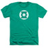 DC/GREEN LANTERN LOGO - ADULT HEATHER - KELLY GREEN