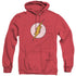 DC FLASH/FLASH LOGO - ADULT HEATHER HOODIE - RED