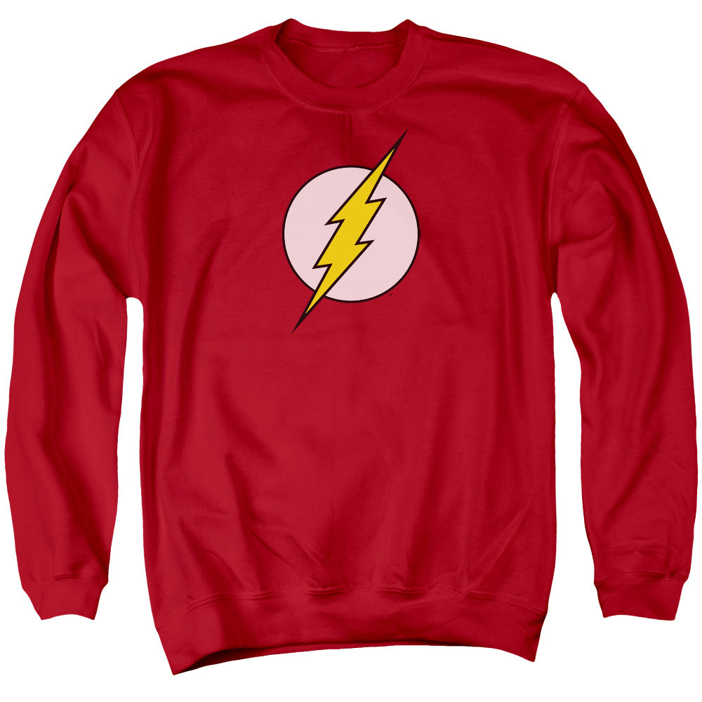 DC FLASH/FLASH LOGO - ADULT CREWNECK SWEATSHIRT - RED
