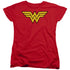 DC/WONDER WOMAN LOGO - S/S WOMENS TEE - RED