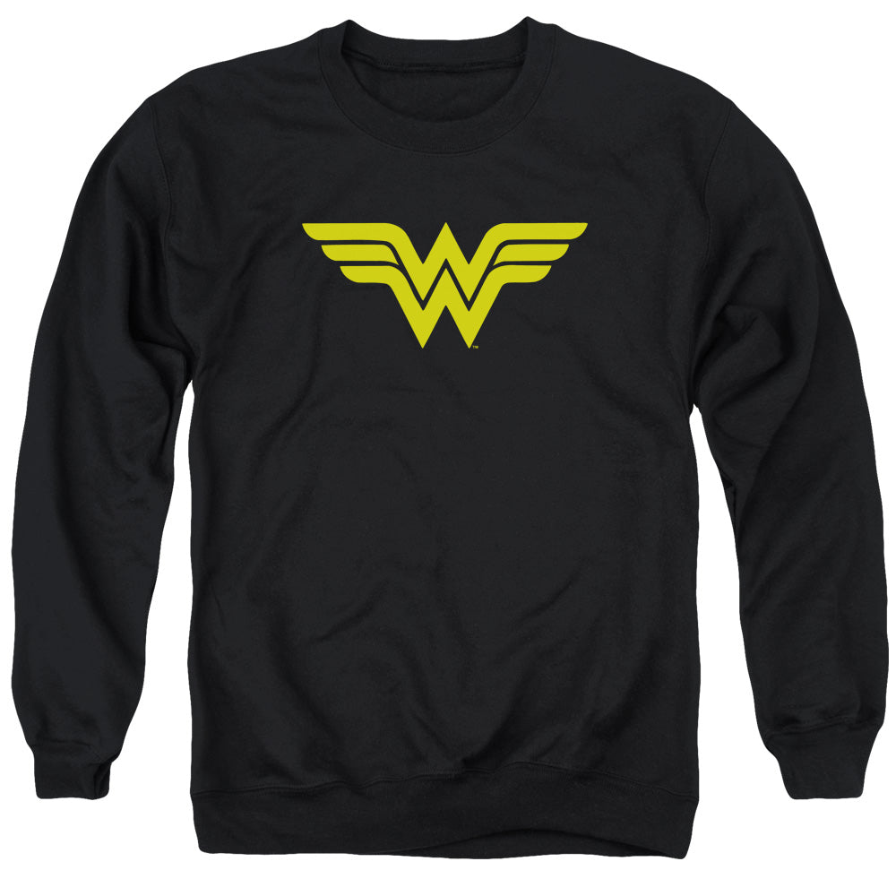 DC/WONDER WOMAN LOGO - ADULT CREWNECK SWEATSHIRT - BLACK