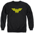 DC/WONDER WOMAN LOGO - ADULT CREWNECK SWEATSHIRT - BLACK