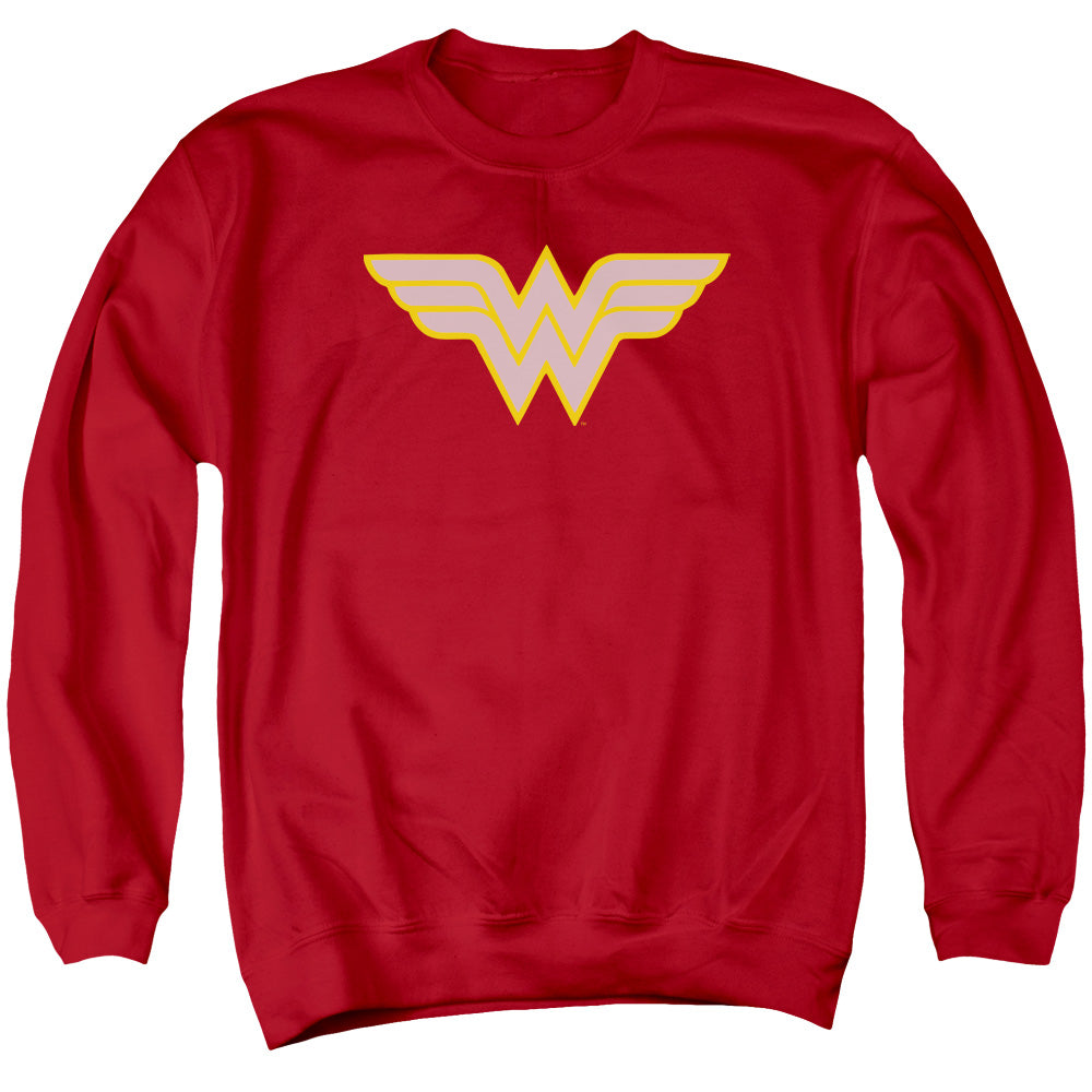 DC/WW LOGO - ADULT CREWNECK SWEATSHIRT - RED