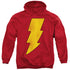 DC/SHAZAM LOGO DISTRESSED - ADULT PULLOVER HOODIE - RED