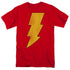 DC/SHAZAM LOGO DISTRESSED - S/S ADULT 18/1 - RED