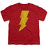 DC/SHAZAM LOGO DISTRESSED - S/S YOUTH 18/1 - RED