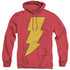 DC/SHAZAM LOGO - ADULT HEATHER HOODIE - RED