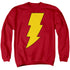 DC/SHAZAM LOGO - ADULT CREWNECK SWEATSHIRT - RED