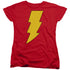 DC/SHAZAM LOGO - S/S WOMENS TEE - RED