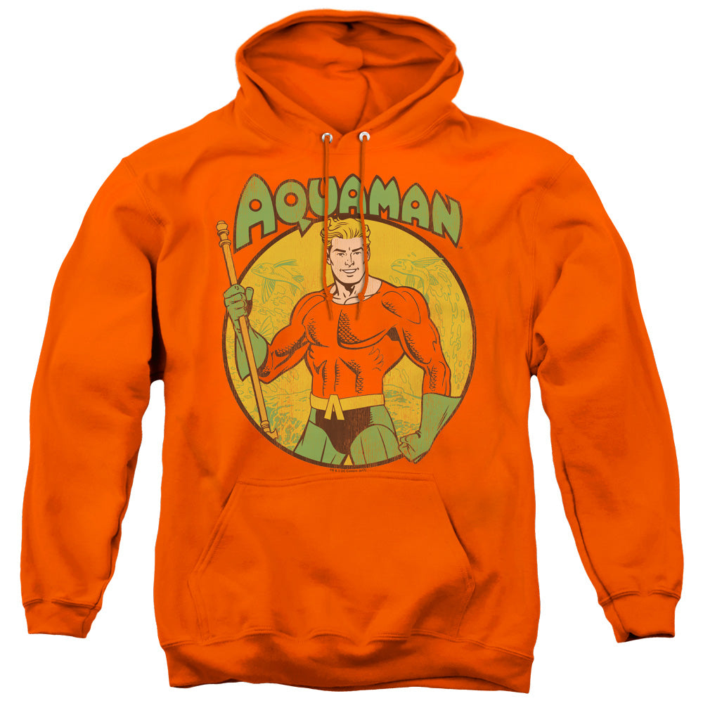 DC/AQUAMAN - ADULT PULLOVER HOODIE - ORANGE