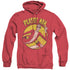 DC/PLASTIC MAN - ADULT HEATHER HOODIE - RED