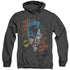 DC/BROKEN VISAGE - ADULT HEATHER HOODIE - BLACK