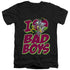 DC/I HEART BAD BOYS - S/S ADULT V-NECK 30/1 - BLACK