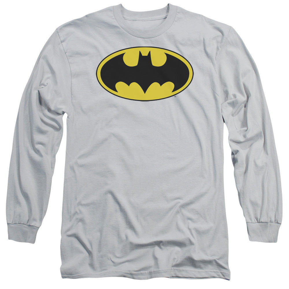 DC/BATMAN LOGO - L/S ADULT 18/1 - SILVER