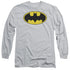 DC/BATMAN LOGO - L/S ADULT 18/1 - SILVER