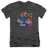 DC/APOKOLIPS REPRESENT - S/S ADULT V-NECK 30/1 - CHARCOAL