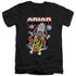 DC/ORION - S/S ADULT V-NECK 30/1 - BLACK