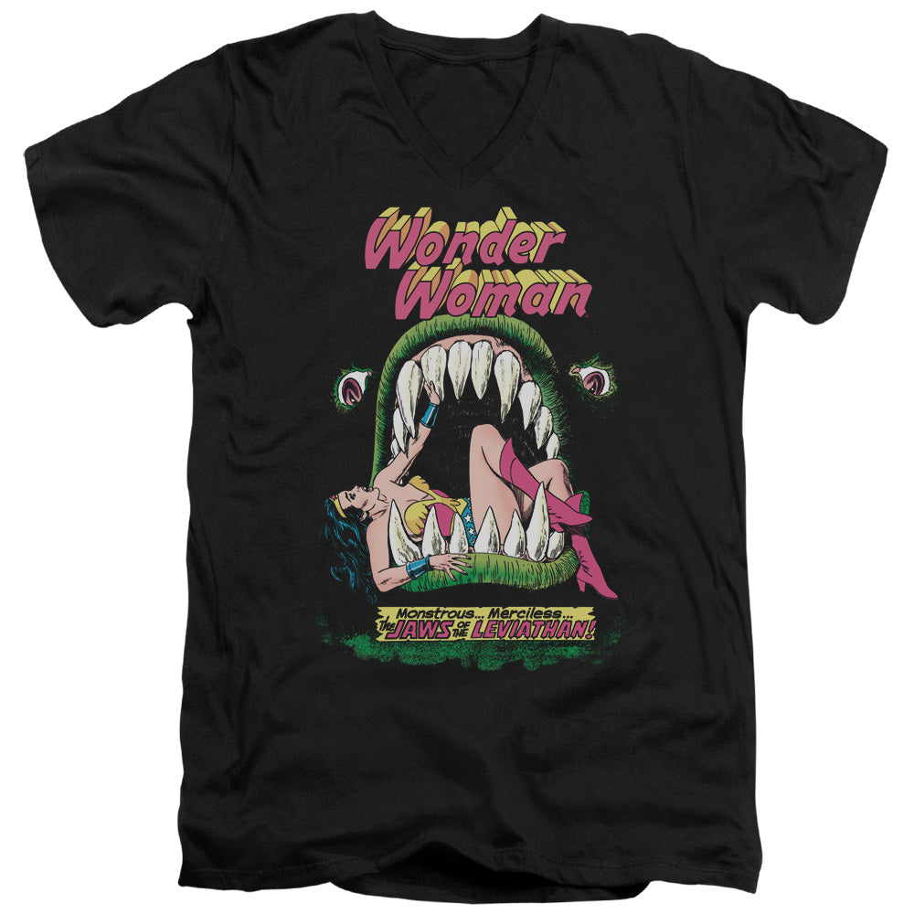 DC/JAWS - S/S ADULT V-NECK 30/1 - BLACK