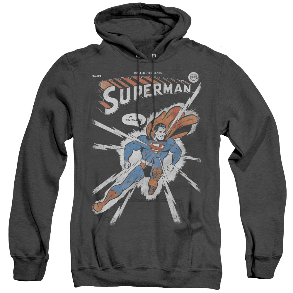 DC/COVER ME - ADULT HEATHER HOODIE - BLACK