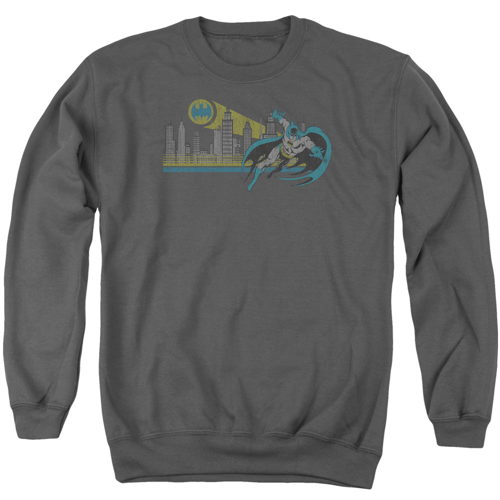 DC/GOTHAM RETRO - ADULT CREWNECK SWEATSHIRT - CHARCOAL